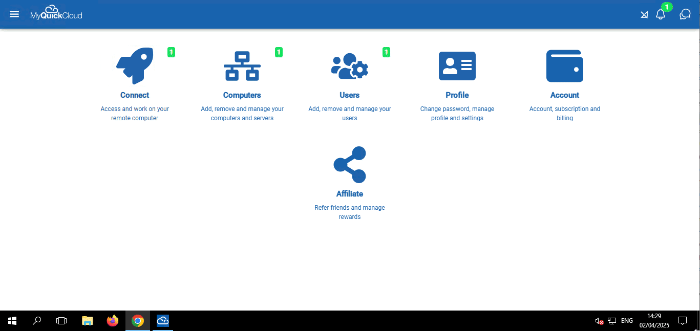Animated GIF showing how to log another user out of a remote session