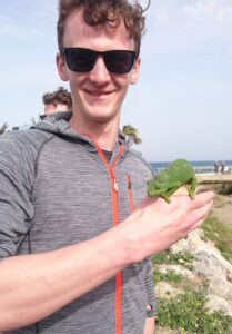 dave with a chameleon