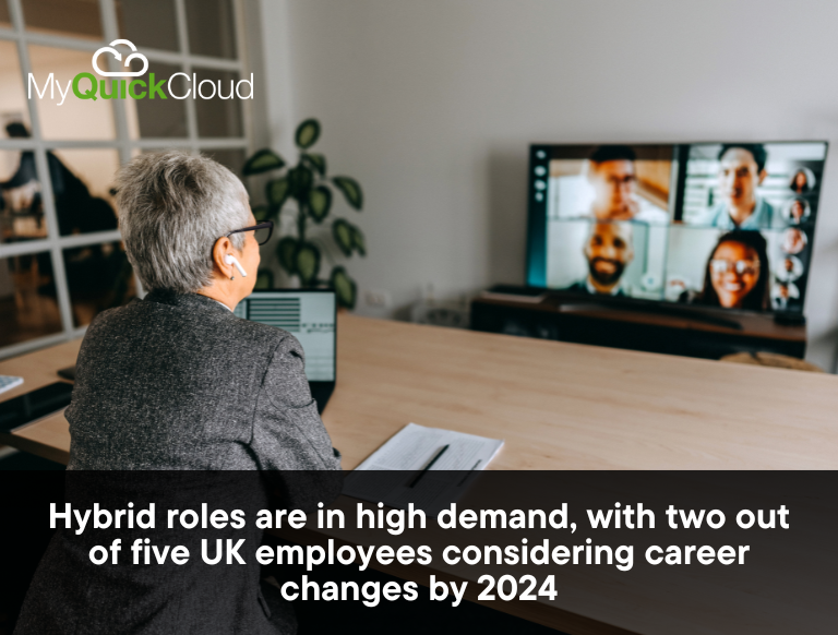 Hybrid roles are in high demand, with two out of five UK employees considering career changes by 2024